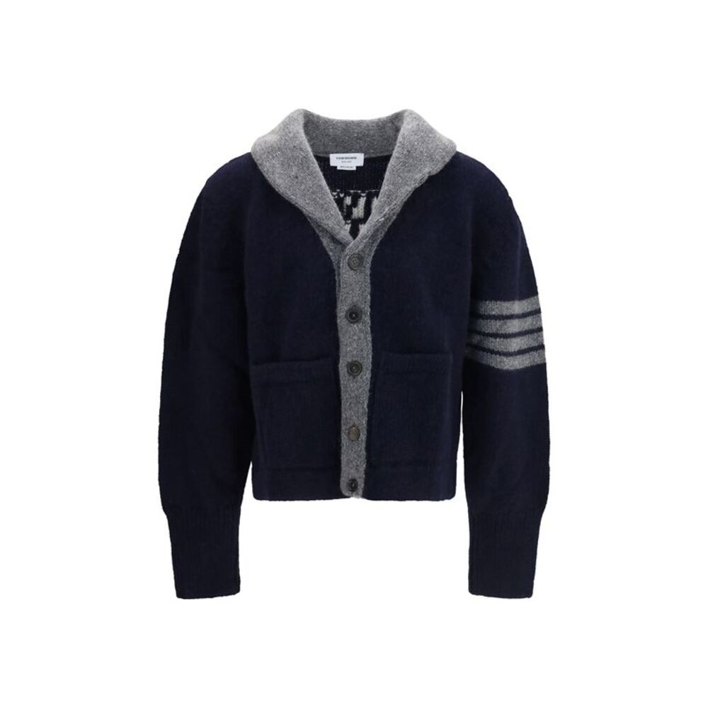 Thom Browne Men Browne 65 Hooded Jersey Cardigan